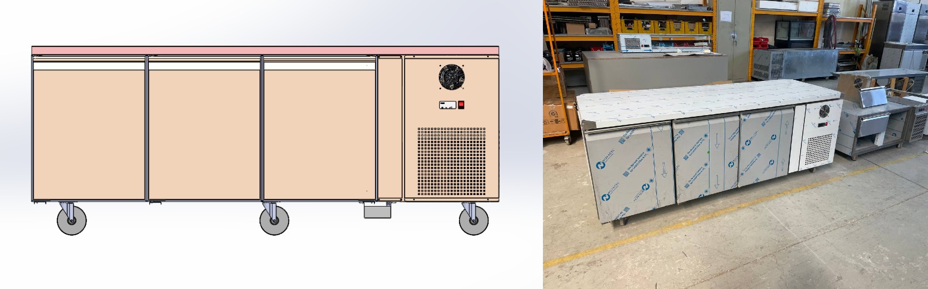 -22 °C Counter Freezer • render and production unit