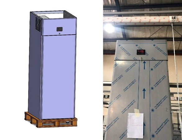 -18 °C Upright Freezer • render and production unit